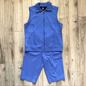 Women’s Alia 2 piece set- sleeveless vest (S) with shorts (size 6)